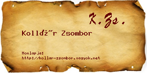 Kollár Zsombor névjegykártya
